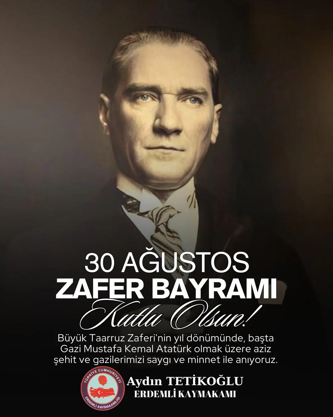 İlçemizde Büyük Taaruzun 102. Yıl Dönümü 30 Ağustos Zafer Bayramı kutlamaları Gerçekleştirildi.